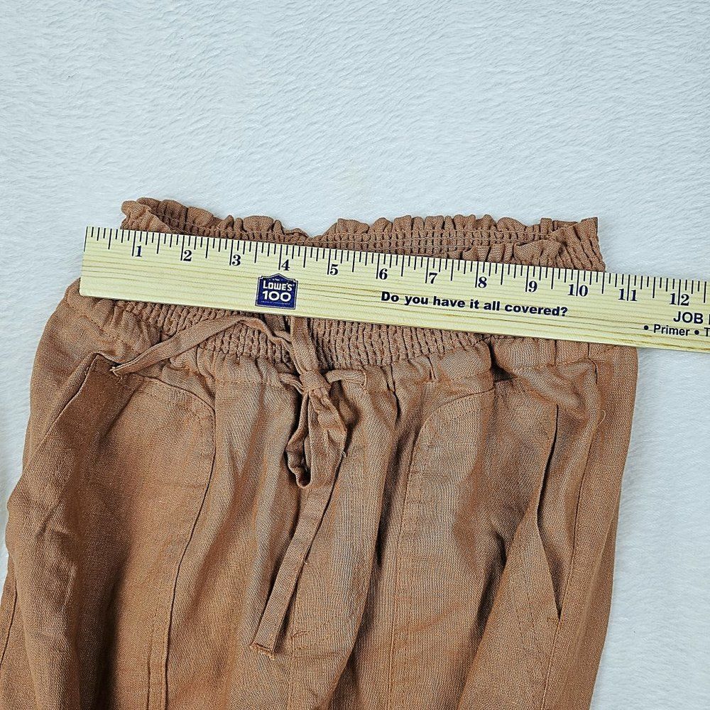 LOVE TREE Women's Linen Blend Jogger Pants Smocked Waist Summer Beachy Size M - Picture 12 of 12